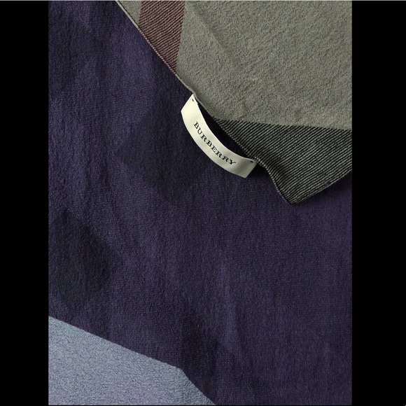 Burberry Silk Purple Scarf SOLD - Picture 3 of 5